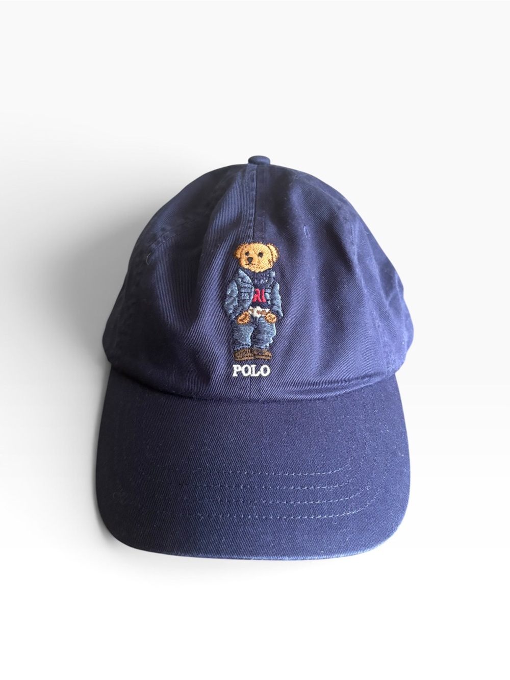 Men’s polo Ralph Lauren Twill Navy Blue Polo Bear Baseball Cap OS NWT